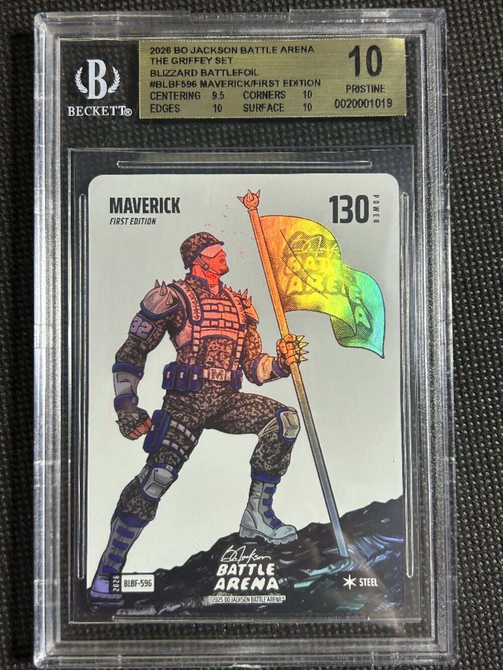 2025 BO JACKSON BATTLE ARENA 2026 EDITION BLIZZARD BATTLEFOIL MAVERICK BGS 10